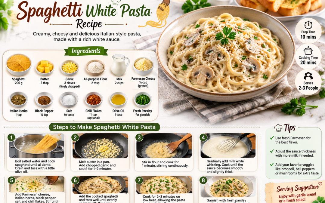 Chehak- Spaghetti White Pasta Recipe